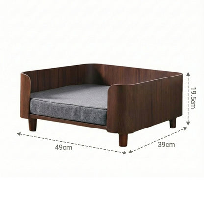 Dimensiones cama madera plywood 49x39cm ideal para gatos y perros toy
