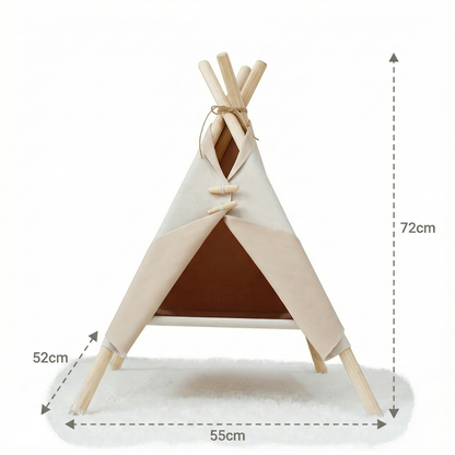 Tipi Hamaca Gato Suspendido | Canvas & Madera Natural